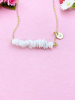 Moonstone Necklace, Gold Necklace, Natural White Moonstone Gemstone Jewelry, N6127