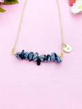 Snowflake Obsidian Necklace, Gold Necklace, Natural Snowflake Obsidian Gemstone Jewelry, N6128