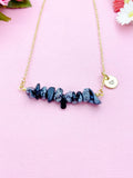 Snowflake Obsidian Necklace, Gold Necklace, Natural Snowflake Obsidian Gemstone Jewelry, N6128