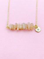 Sunstone Necklace, Gold Necklace, Natural Sunstone Gemstone Jewelry, N6130