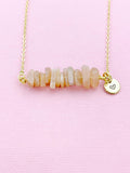 Sunstone Necklace, Gold Necklace, Natural Sunstone Gemstone Jewelry, N6130