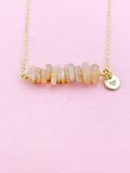 Sunstone Necklace, Gold Necklace, Natural Sunstone Gemstone Jewelry, N6130