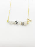 Rutilated Quartz Necklace, Gold Necklace, Natural Rutilated Quartz Gemstone Jewelry, N6134