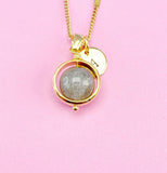 Labradorite Necklace, Natural Labradorite Gemstone Jewelry, Gold Necklace, N6142