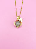 Labradorite Necklace, Natural Labradorite Gemstone Jewelry, Gold Necklace, N6142