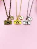 Camera Charm Necklace, Bronze Silver or Gold Option, Wedding Photographer Gifts, N5813Z