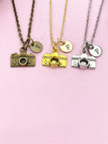 Camera Charm Necklace, Bronze Silver or Gold Option, Wedding Photographer Gifts, N5813Z