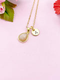 Sunstone Necklace, Natural Gemstone Jewelry, N2920
