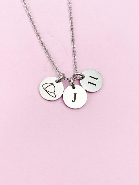 Baseball Cap Necklace, Bracelet Keychain Optional, D223