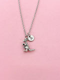 Silver Mother Kangaroo and Baby Charm Necklace,  N2000