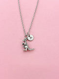 Silver Mother Kangaroo and Baby Charm Necklace,  N2000