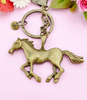 Bronze Horse Charm Keychain, Large Horse, N4653A
