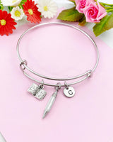 Pencil and Book Bracelet, N1095A