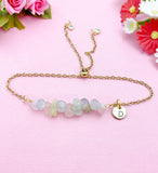 Morganite Bracelet in Silver or Gold, Natural Morganite Gemstone Jewelry, N6118B