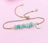 Green Aventurine Bracelet in Silver or Gold, Natural Green Aventurine  Gemstone Jewelry, N6121B