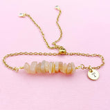 Sunstone Bracelet, Silver or Gold, Natural Sunstone Gemstone Jewelry, N6130B