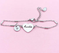 Auntie Bracelet, Aunt Jewelry, Aunt Gift, D473A