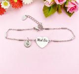 Mid Sis Bracelet, Heart, Big Sister Middle Sister Little Sister Bracelet, Sisters Jewelry, Sister Gift, D563