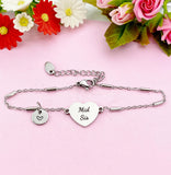 Mid Sis Bracelet, Heart, Big Sister Middle Sister Little Sister Bracelet, Sisters Jewelry, Sister Gift, D567
