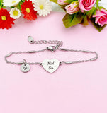 Mid Sis Bracelet, Heart, Big Sister Middle Sister Little Sister Bracelet, Sisters Jewelry, Sister Gift, D567