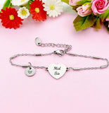 Mid Sis Bracelet, Heart, Big Sister Middle Sister Little Sister Bracelet, Sisters Jewelry, Sister Gift, D567