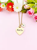 Mid Sis Necklace, Heart, Big Sister Middle Sister Little Sister, Sisters Jewelry, Sister Gift, D571