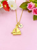 Sail Boat Charm Gold Necklace, N6146