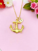 Anchor Charm Gold Necklace, N6147