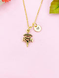 Registered Nurse RN Charm Gold Necklace, N6150