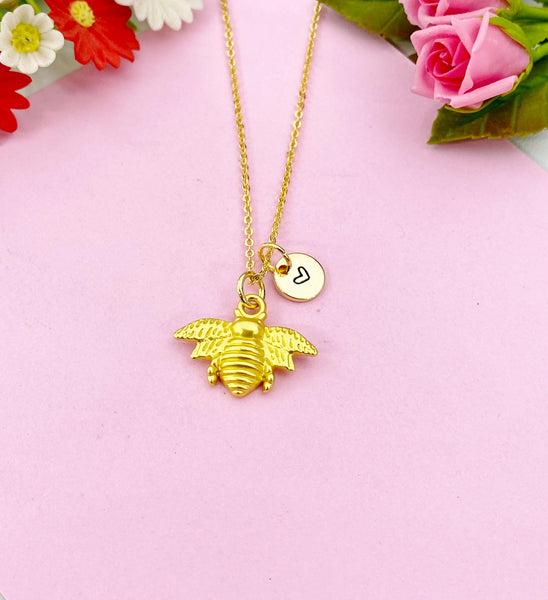 Bee Charm Gold Necklace, N6164