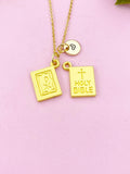 Holy Bible Charm Gold Necklace, N6166
