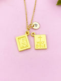 Holy Bible Charm Gold Necklace, N6166