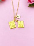 Holy Bible Charm Gold Necklace, N6166