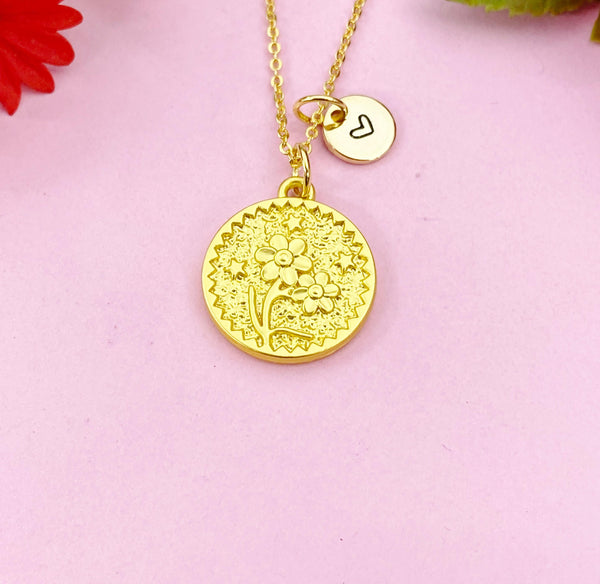 Flower Charm Gold Necklace, N6169