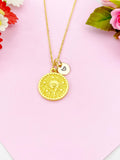 Daisy Flower Charm Gold Necklace, N6170