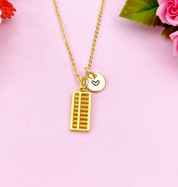 Abacus  Charm Gold Necklace, N6171