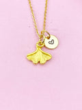 Ginkgo Leaf Charm Gold Necklace, N6180