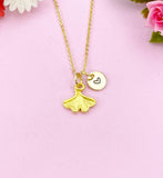 Ginkgo Leaf Charm Gold Necklace, N6180