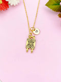 Torah Scroll Star of David Charm Gold Necklace, N6182