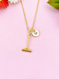 Rake Charm Gold Necklace, N6184