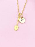 Shovel Charm Gold or Silver Necklace, N6186