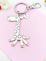 Giraffe Charm Keychain, Large Giraffe Charm, Zookeeper Gifts, N6190