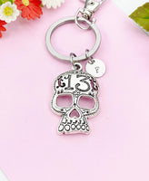 Halloween Skull 13 Keychain, Skull with Number 13, Halloween Gift, N6193
