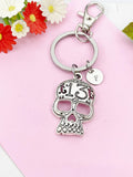 Halloween Skull 13 Keychain, Skull with Number 13, Halloween Gift, N6193