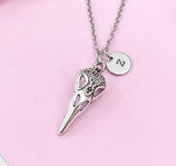 Halloween Raven Bird Skull Necklace, Gothic Jewelry, Halloween Gift, N6195