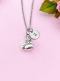 Boxing Gloves Charm Silver Necklace, Sport Jewelry Gifts, N6209