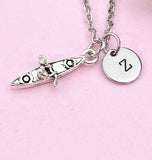 Crew Oar Boat Charm Silver Necklace, Rowing Crew Gifts, N6219S