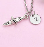 Crew Oar Boat Charm Silver Necklace, Rowing Crew Gifts, N6219S