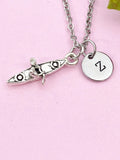 Crew Oar Boat Charm Silver Necklace, Rowing Crew Gifts, N6219S