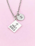 Holy Bible Charm Silver Necklace, N6220